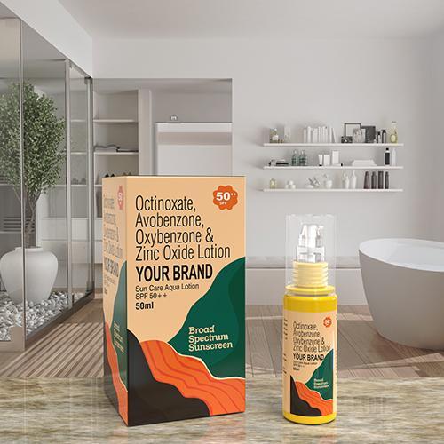 OCTINOXATE….7.5%, AVOBENZONE…3%, OXYBENZONE….3%, & ZINC LOTION 2 % (SUN-SCREEN SPF 50)